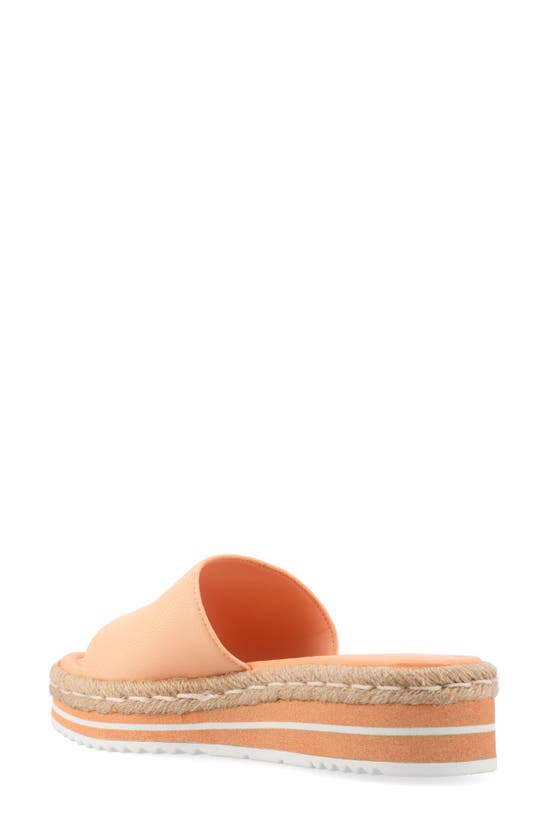 Shop Journee Collection Rosey Wedge Sandal In Peach