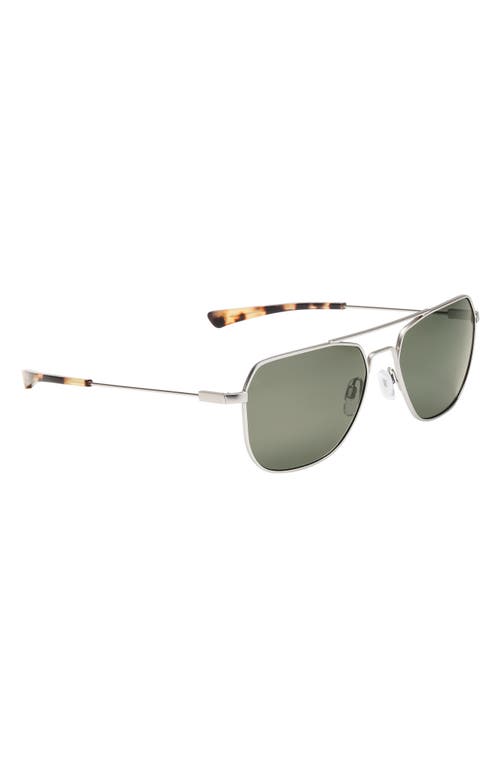 Shop Electric Rodeo 54mm Polarized Aviator Sunglasses In Matte Silver/grey