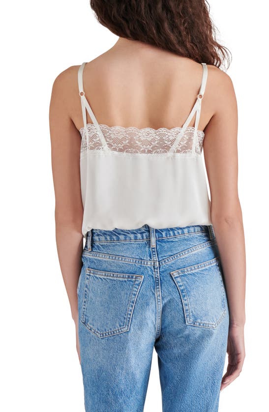 Shop Steve Madden Lotus Lace Trim Camisole In Ivory