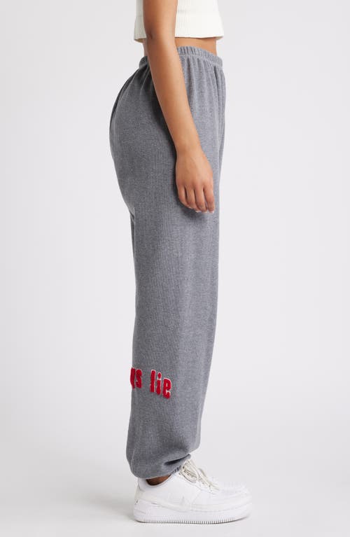 Shop Boys Lie Desert Oasis Kimmy Cotton Sweatpants In Grey