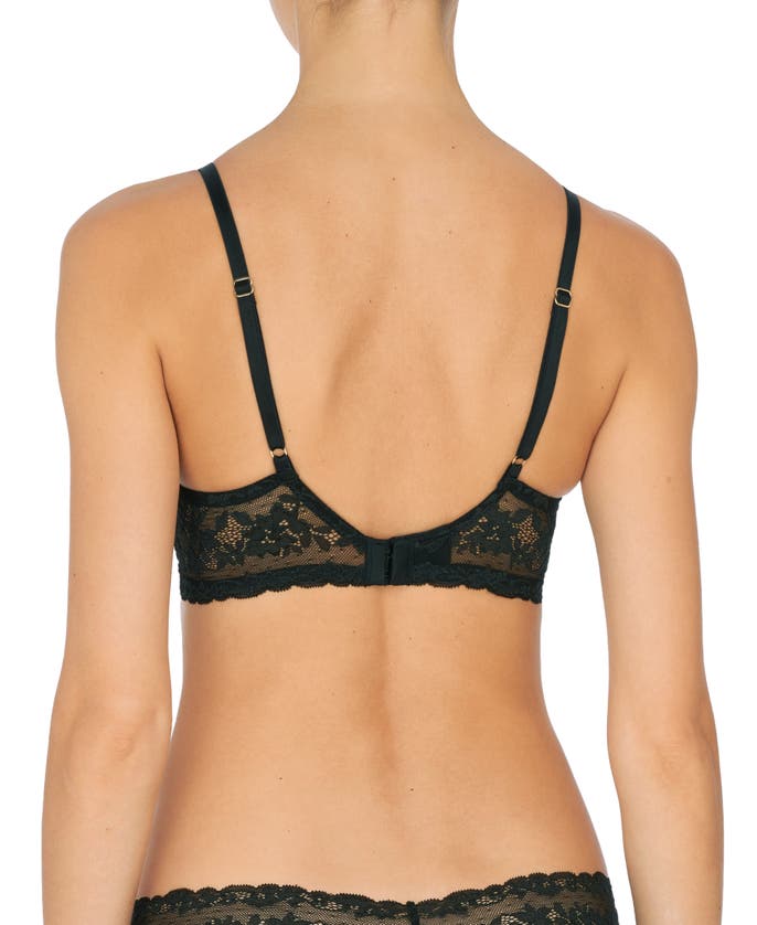 Shop Natori Feathers Luxe Plunge T-shirt Bra In Black