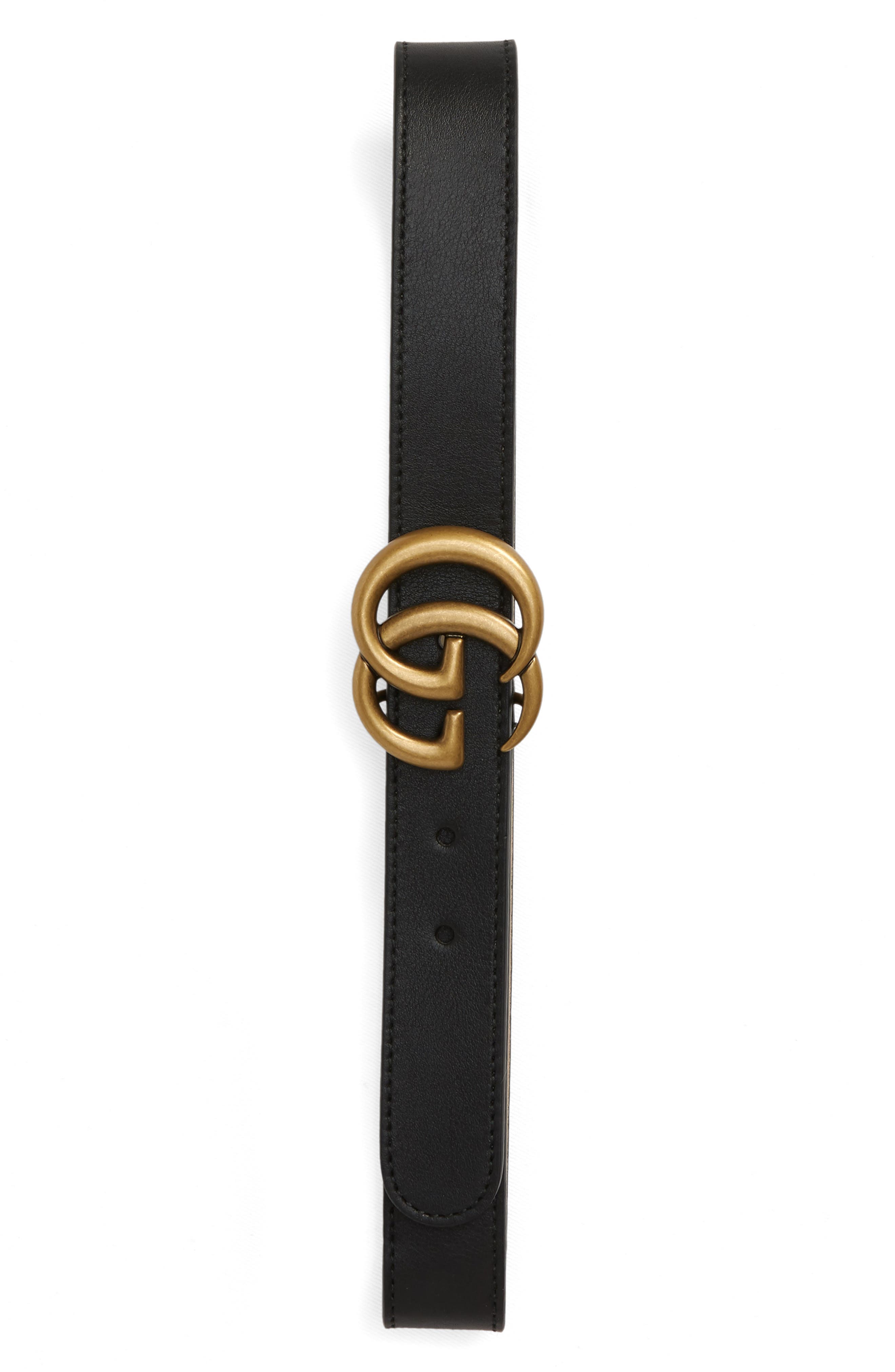 Gucci Logo Leather Belt (Toddler 
