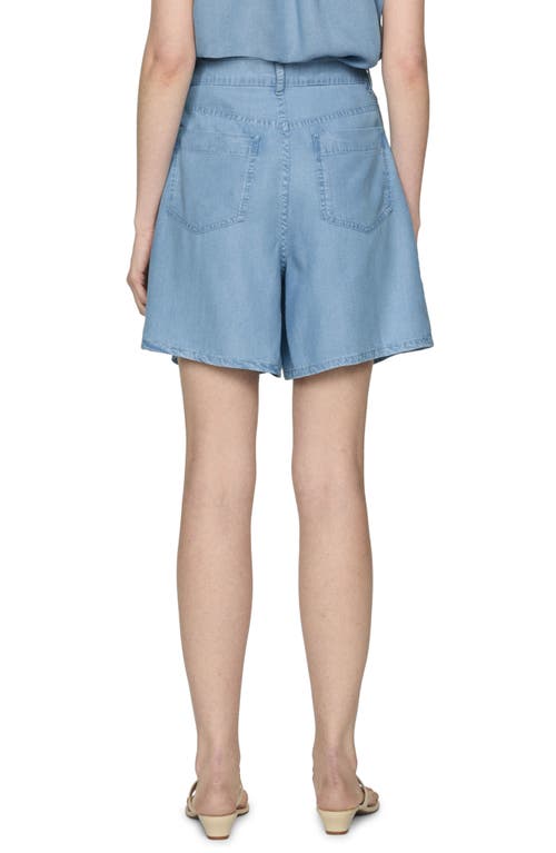 MANGO MANGO PLEATED LYOCELL BERMUDA SHORTS