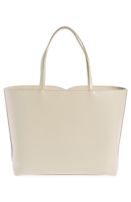 Dolce & Gabbana Dolce&gabbana Dg Logo Leather Tote In Ivory