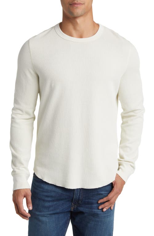 Thermal Knit Cotton T-Shirt in Natural
