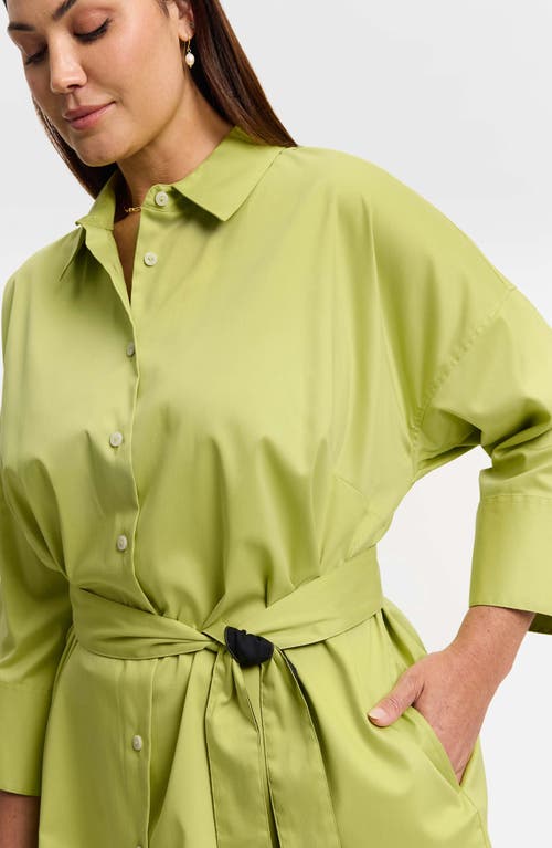 Shop Foxcroft Avery Stretch Button-up Shirt In Green