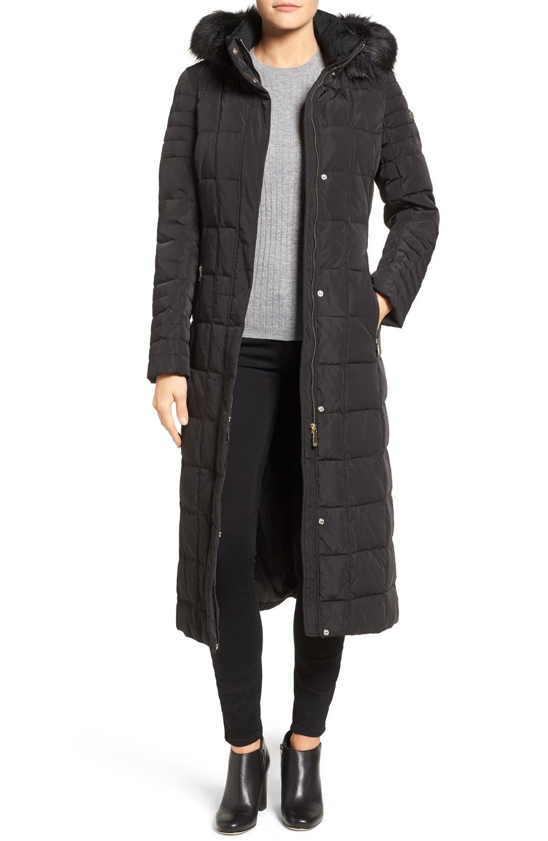 calvin klein long down coat