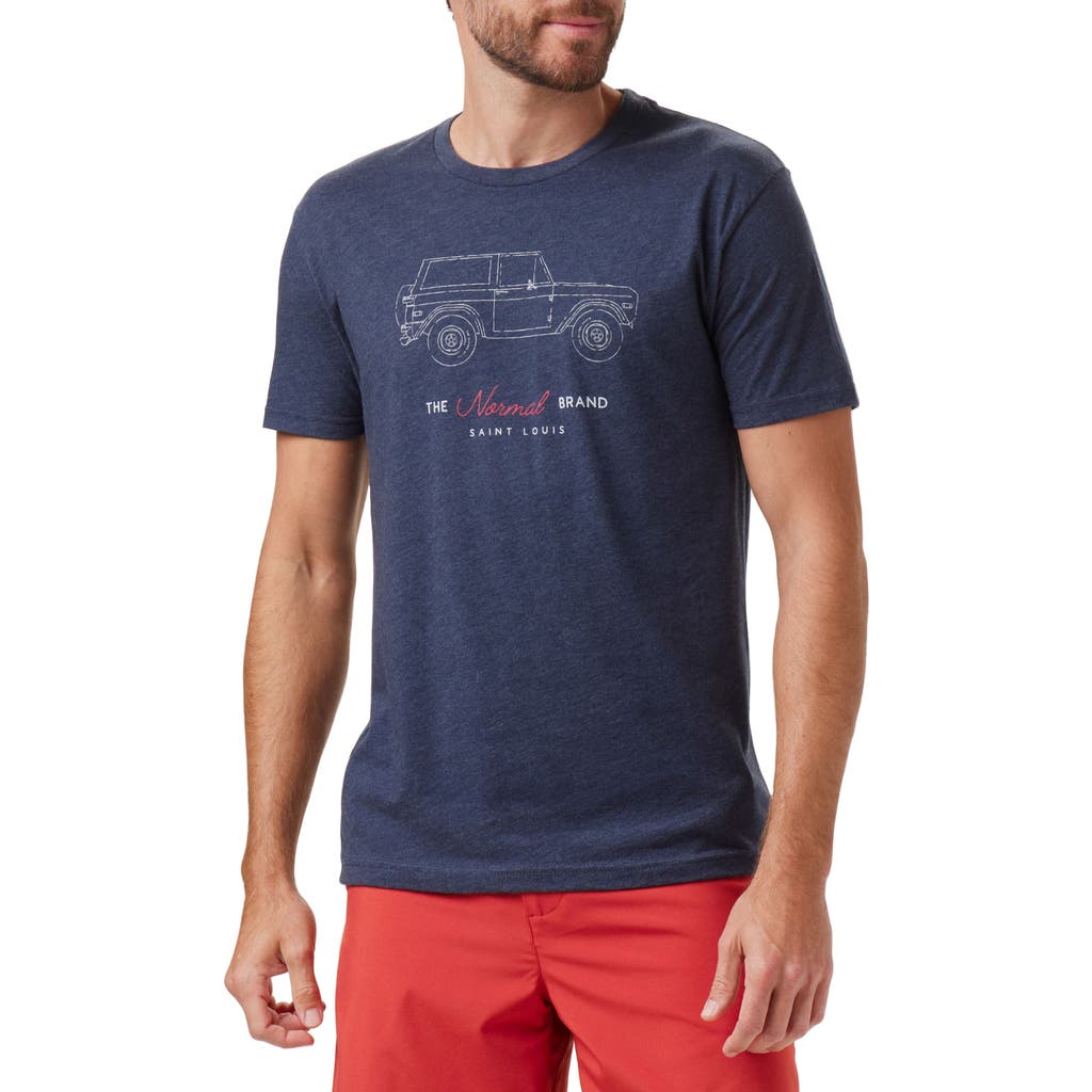 The Normal Brand Bronco Graphic T-shirt In Midnight Navy