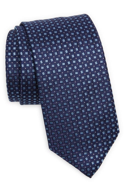 Eton Square Neat Silk Tie in Dark Blue at Nordstrom