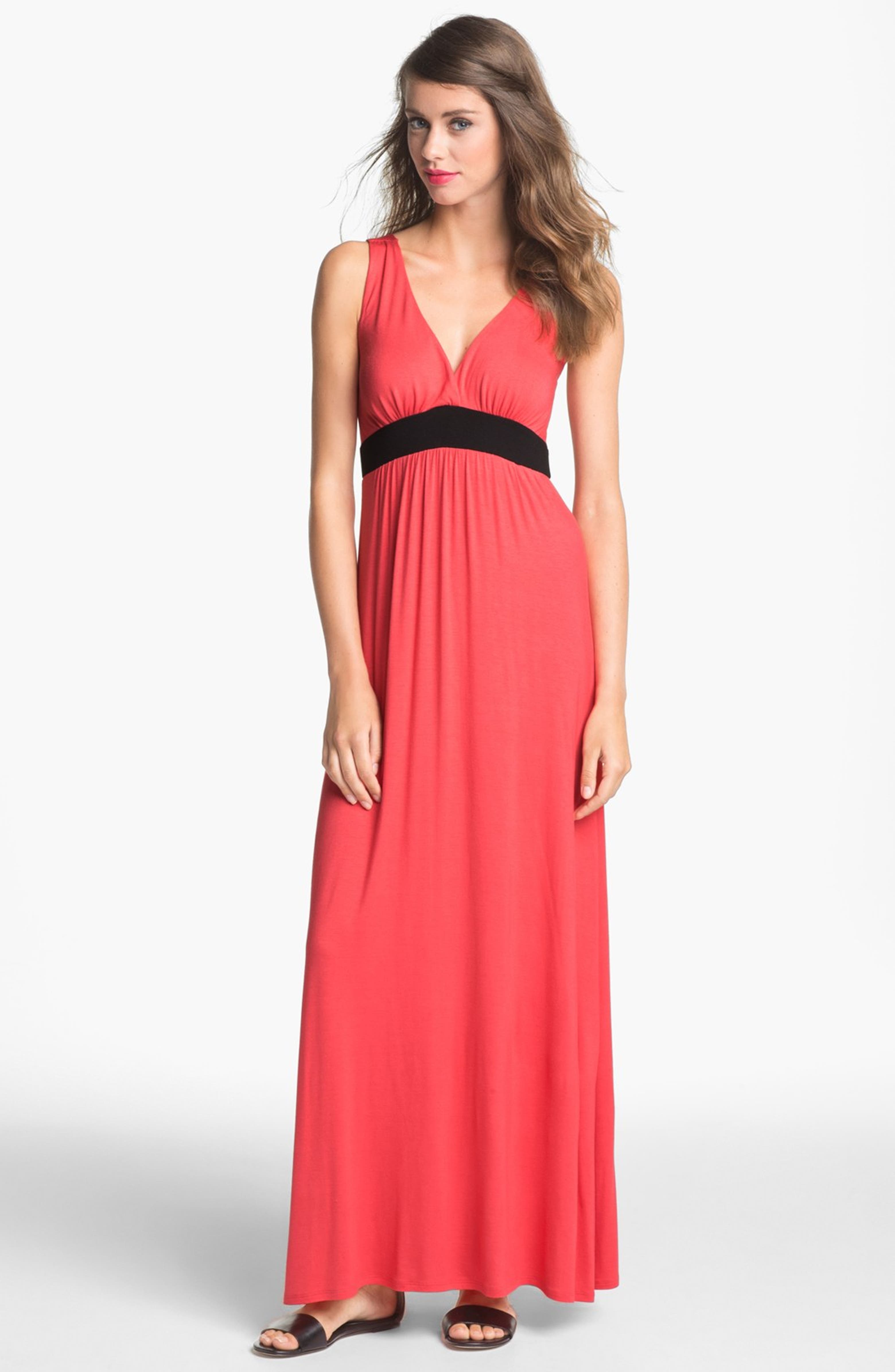 Loveappella Banded Maxi Dress (Petite) | Nordstrom