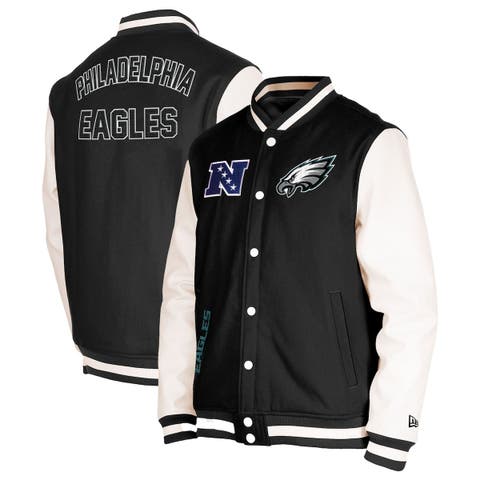 Logo Wool/Leather Las Vegas Raiders Black Varsity Jacket - Jackets Expert