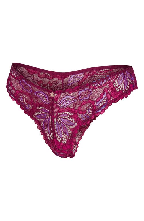 Shop Savage X Fenty Romantic Corded Lace Brazilian Briefs In Sugarplum Passionfruit Purple