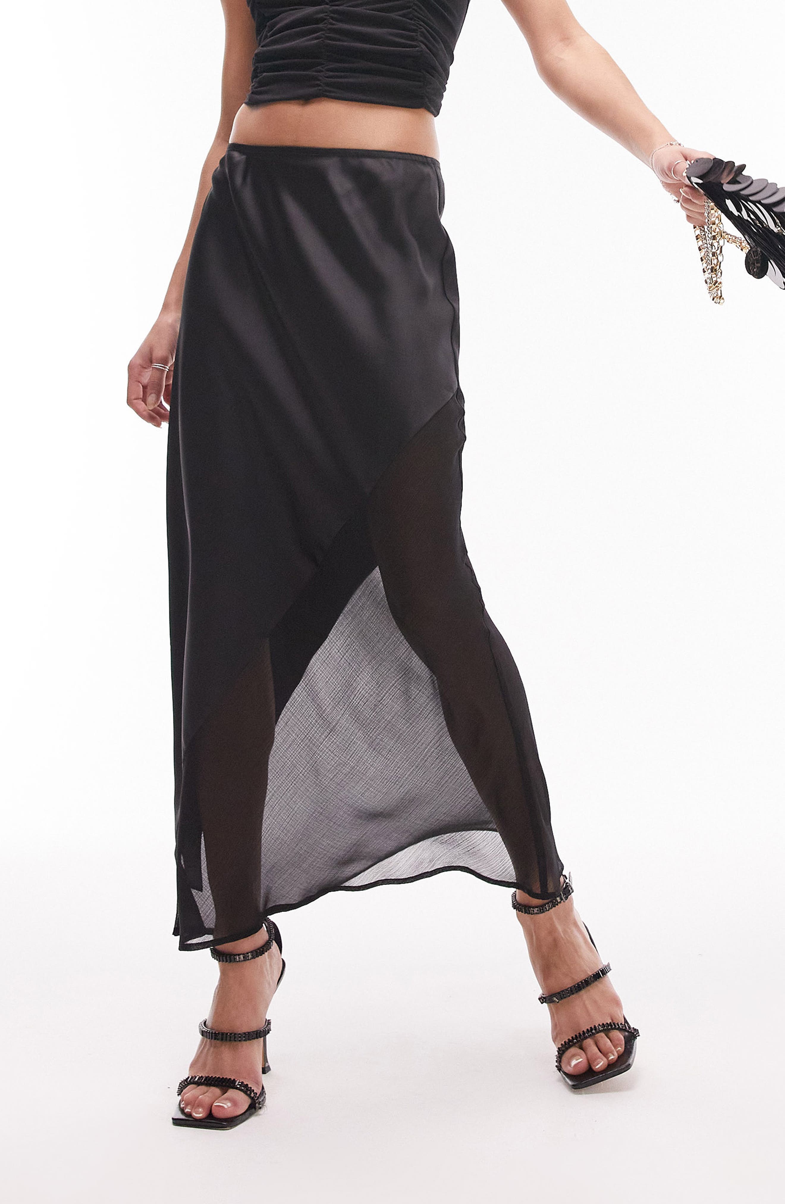 Bias Cut Maxi Skirt