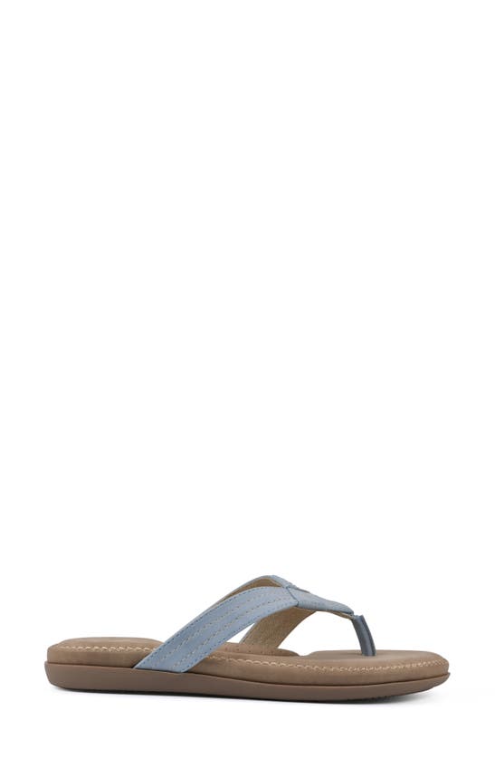 Cliffs By White Mountain Fateful Flip Flop In Light Blue/ Nubuck