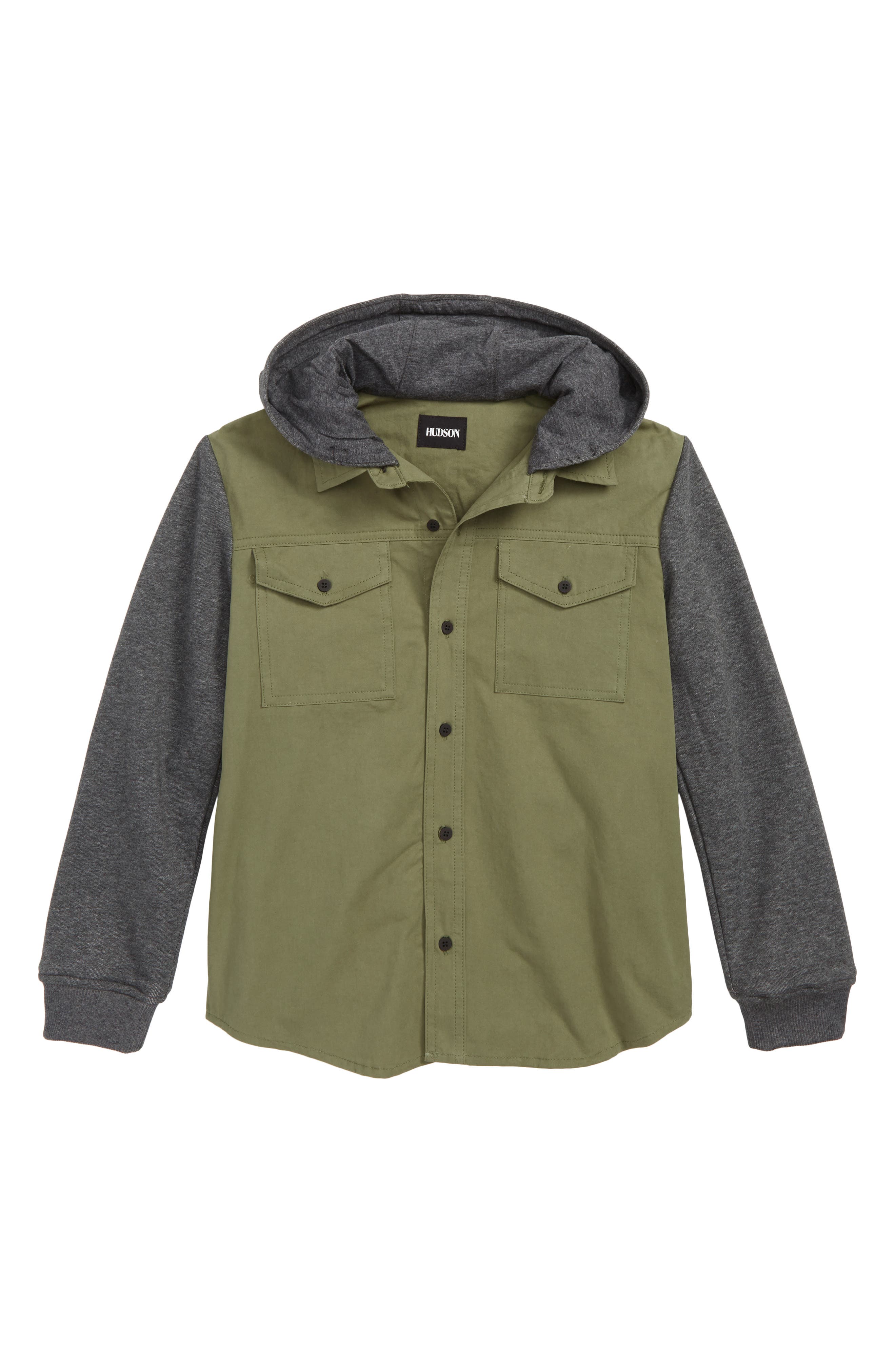 jeans hooded shirt