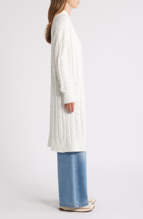 CASLONR CASLON(R) LONGLINE CABLE STITCH CARDIGAN 