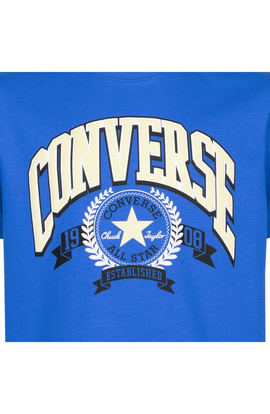 Shop Converse Club Graphic T-shirt In Blue Slushy