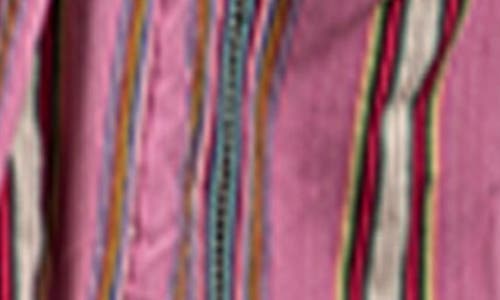 Saachi Ikat Stripe Cardigan In Pink Multi