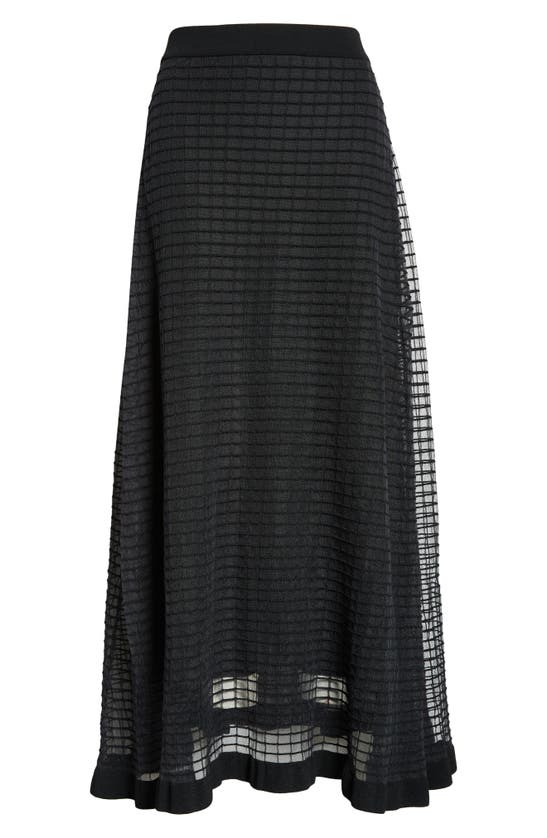 Shop Cecilie Bahnsen Gemma Sheer Grid A-line Skirt In Black
