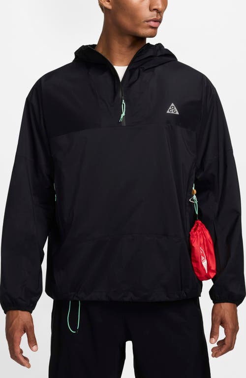 Shop Nike Acg Trail Snacks Storm-fit Adv Quarter Zip Pullover In Black/reflective Silver