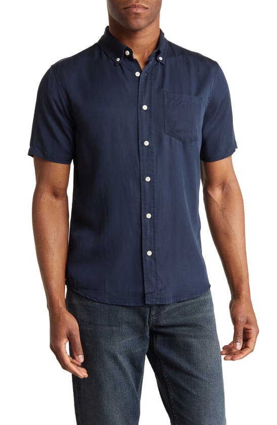 Slate & Stone Short Sleeve Button-down Shirt In Navy