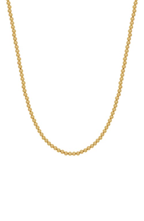 Bony Levy 14K Gold Beaded Necklace in 14K Yellow Gold at Nordstrom, Size 18
