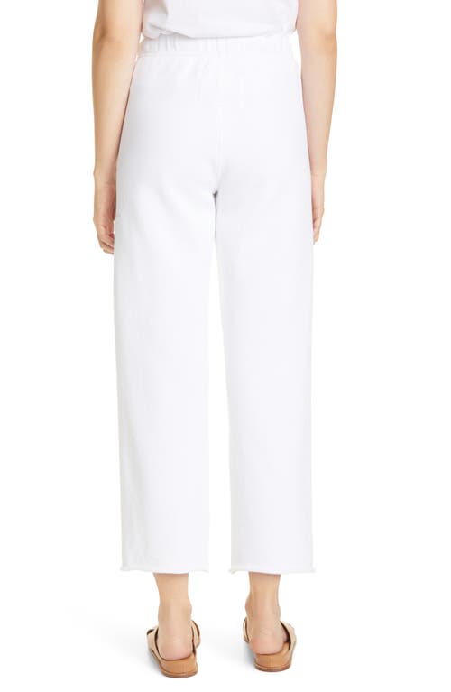 Frank & Eileen Catherine Crop Wide Leg Sweatpants In White