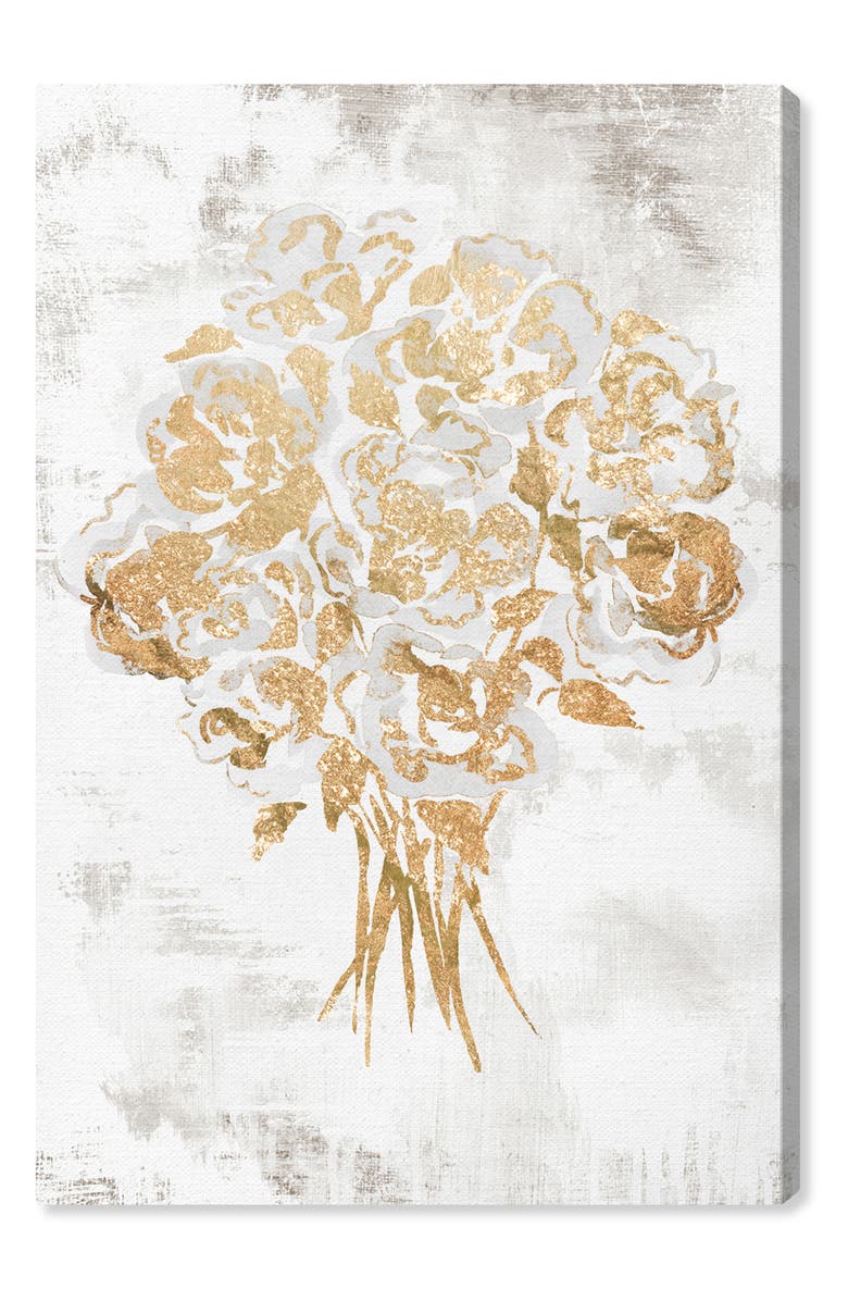 Download Oliver Gal Gold Foil Bouquet Canvas Wall Art | Nordstrom