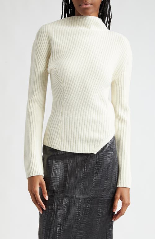 Shop Rohe Róhe Twisted Rib Wool Sweater In Off White