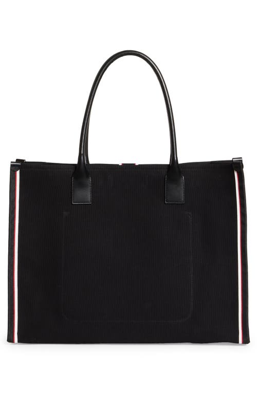 Shop Christian Louboutin Extra Large Nastroloubi Fique À Vontade Canvas Tote In Black/black/multi