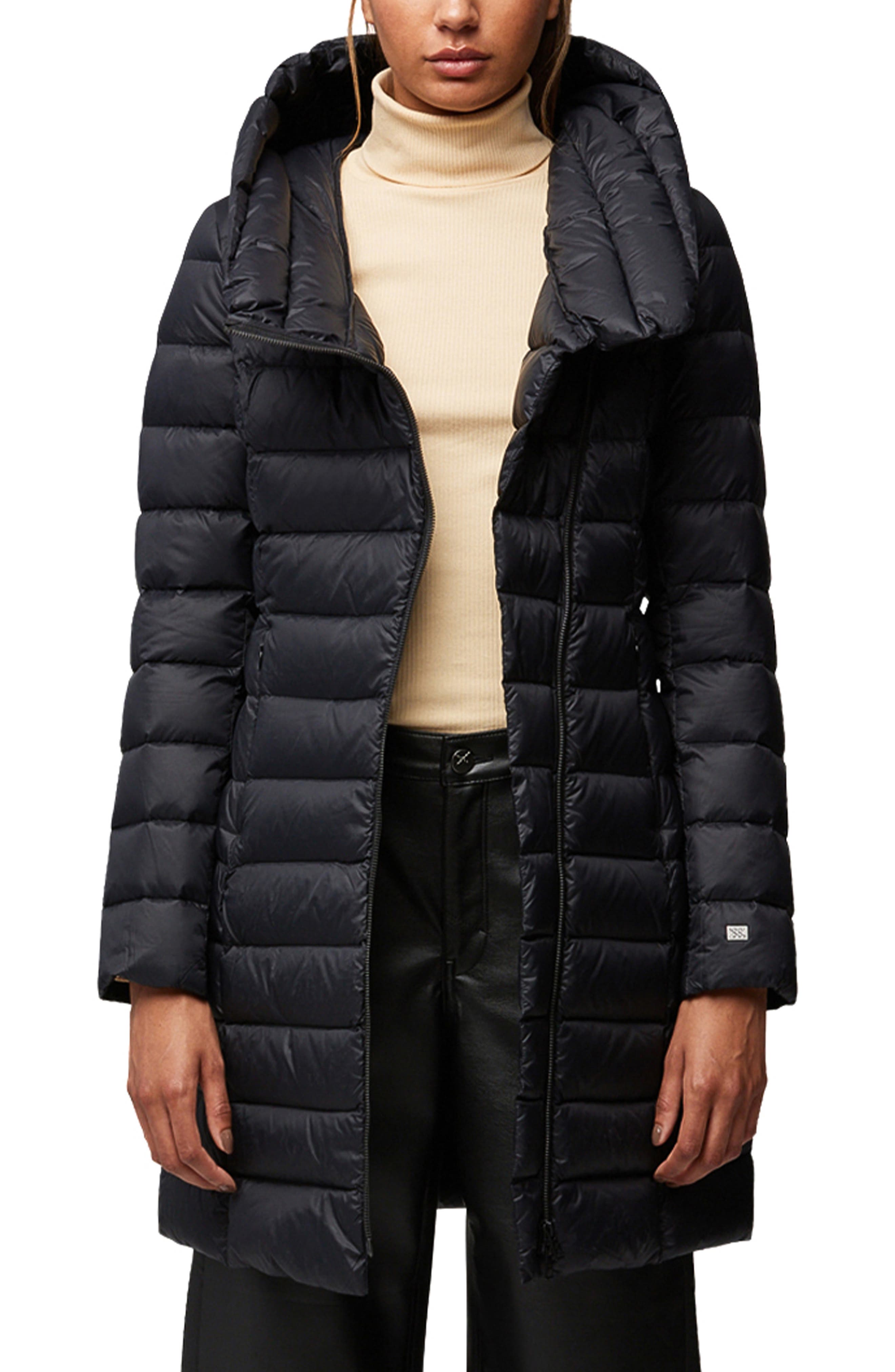 Soia \u0026 Kyo Karelle Lightweight Down Coat, Size XL, Black