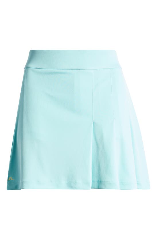 Shop J. Lindeberg Thea Pleated Skort In Aruba Blue