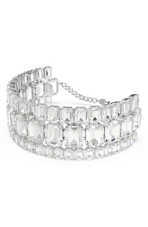 Swarovski Millenia Choker In White/silver