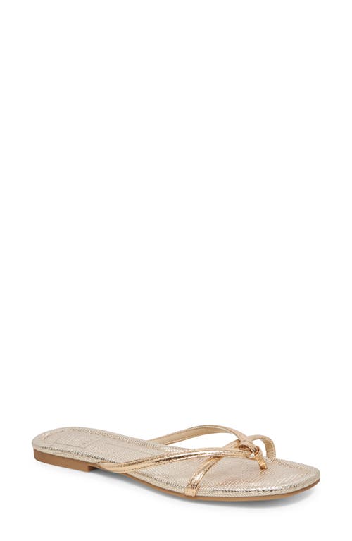 Shop Dolce Vita Lucca Flip Flop In Gold Multi Distressed Leather