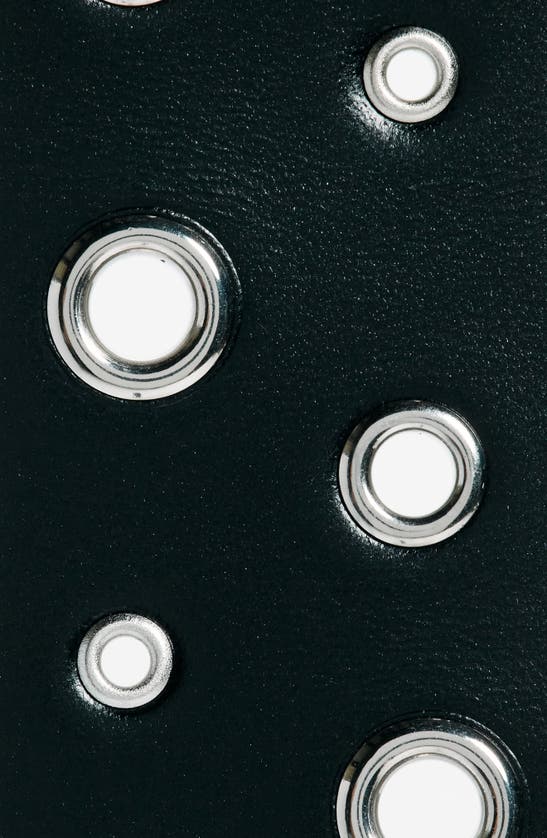 Shop Isabel Marant Iconic Eyelet Knotted Leather Belt In Black