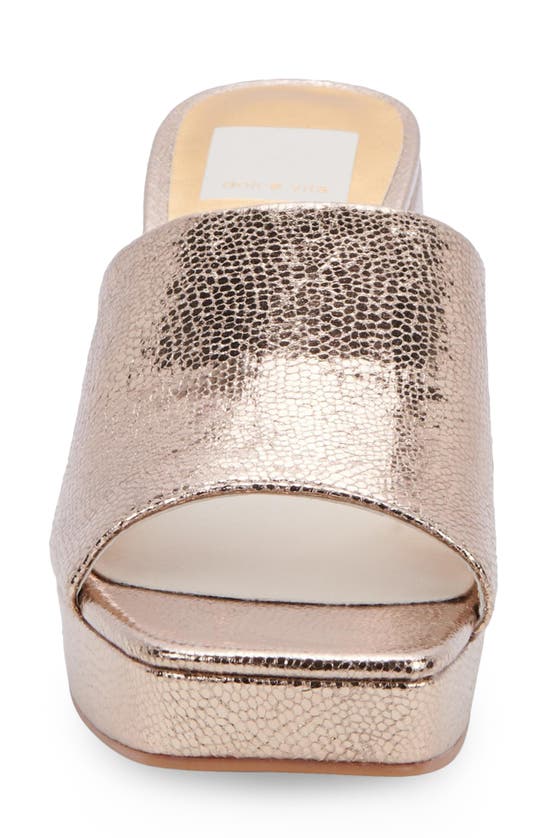 Dolce Vita Marsha Platform Sandal In Gold Crackled Stella