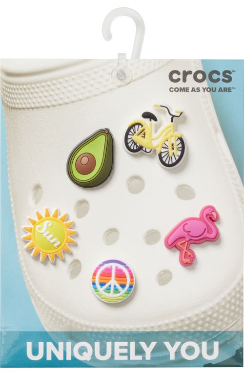 CROCS Sunny Days 5-Pack Assorted Jibbitz Shoe Charms in White