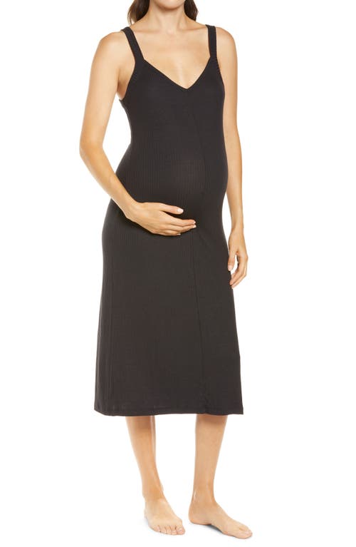 Belabumbum Anytime Strappy Maternity Dress in Black