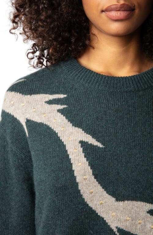 Shop Zadig & Voltaire Markus Vegetal Cashmere Sweater In Peaks