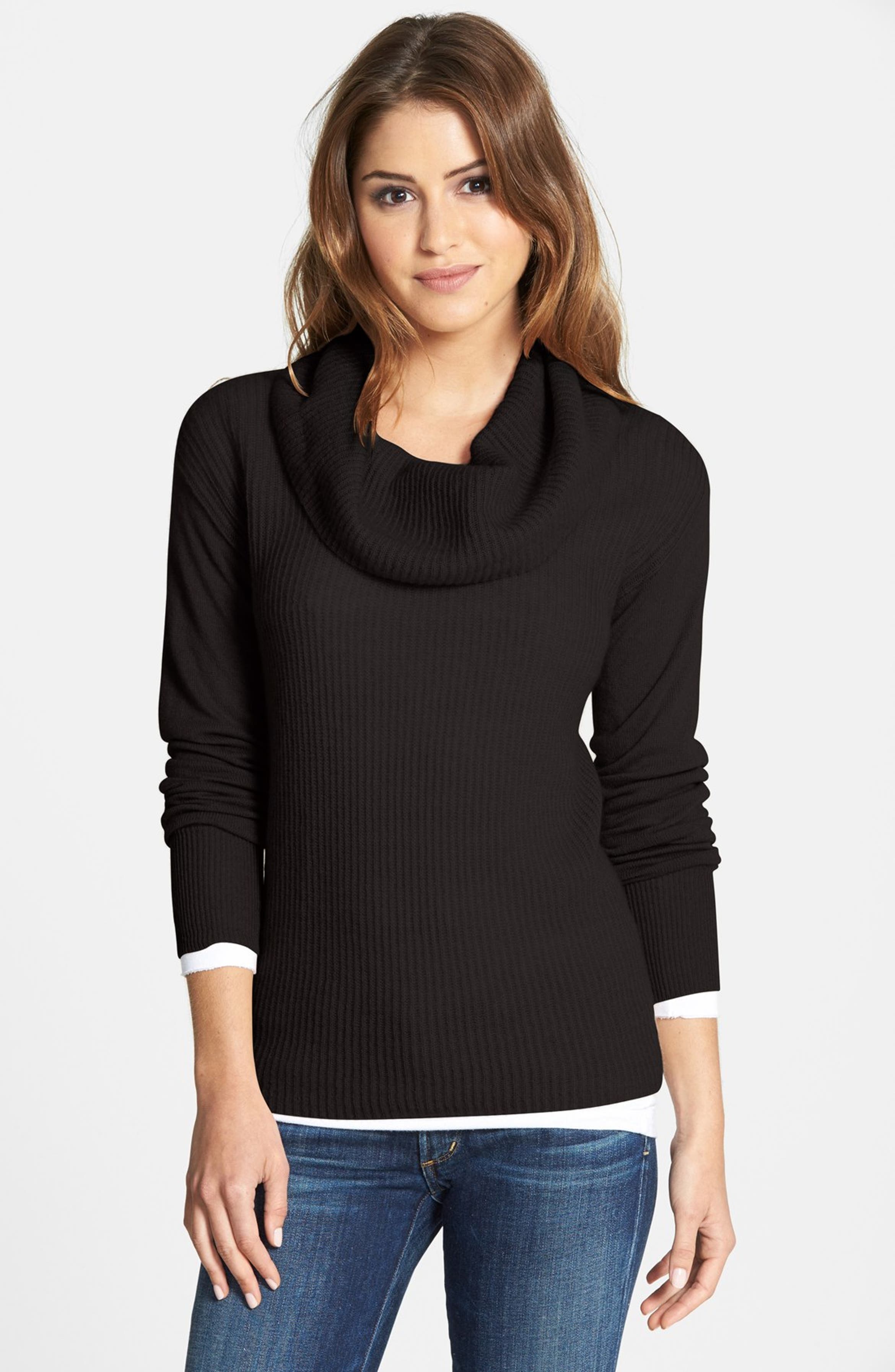 Caslon® Cashmere Cowl Neck Sweater (Regular & Petite) Nordstrom