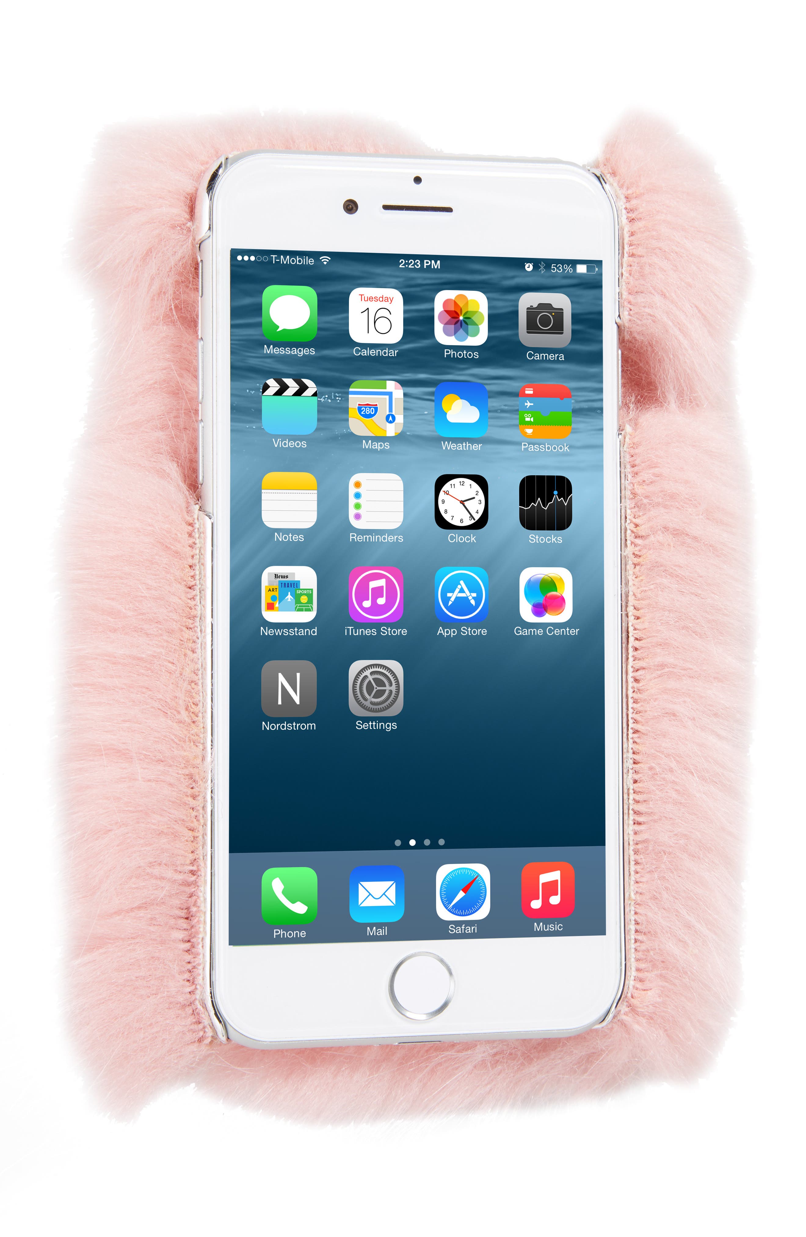 Skinnydip Candy Faux Fur iPhone 7 Case Nordstrom