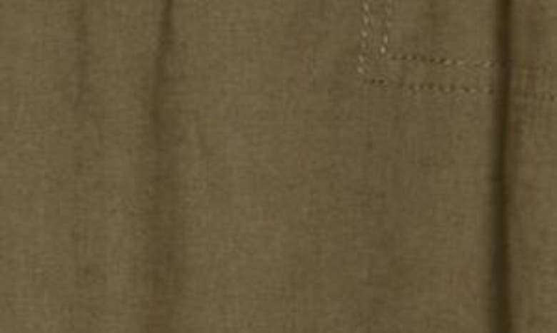 Shop Caslon ® Drawstring Linen Blend Shorts In Olive Burnt