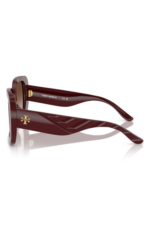 Tory Burch 54mm Butterfly Sunglasses In Brown Grad