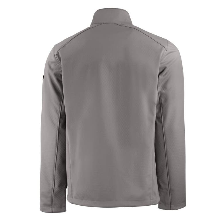 Shop Cutter & Buck Gray Green Bay Packers Evoke Eco Softshell Recycled Full-zip Jacket