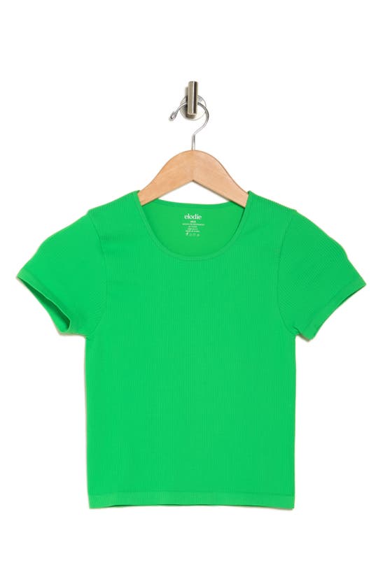 Elodie Short Sleeve Seamless T-shirt In Kelly Green