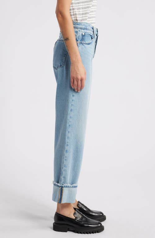 Shop Frame The Slouchy Cuffed Wide Leg Jeans In Ziggy