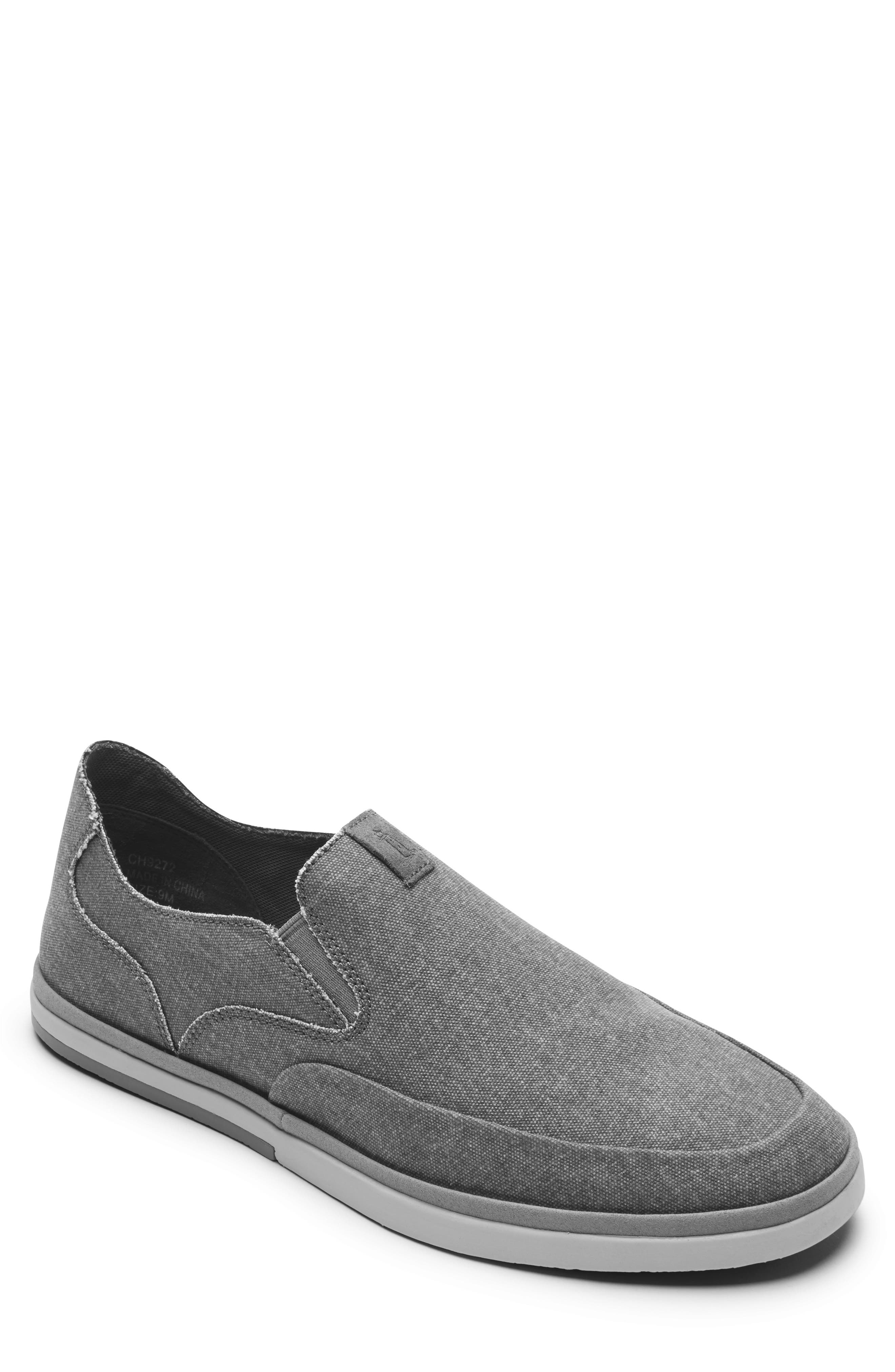 mens grey canvas slip on shoes