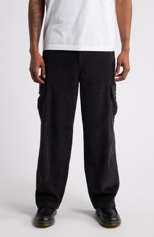 Obey Bigwig Baggy Corduroy Pants in Digital Black 