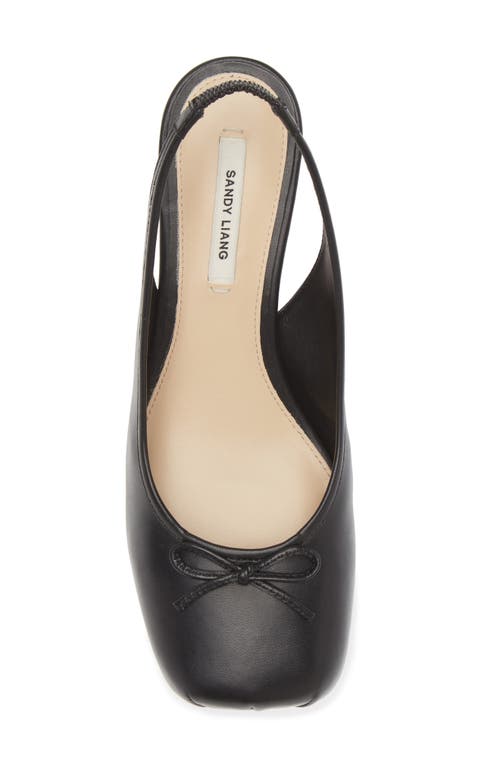 Shop Sandy Liang Slingback Pump In Black Napa