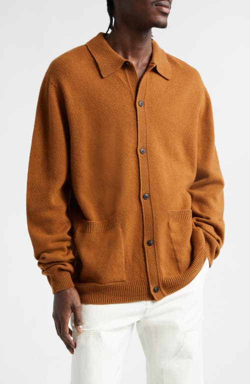 Sunspel Lambswool Jacket Dark Camel at Nordstrom,